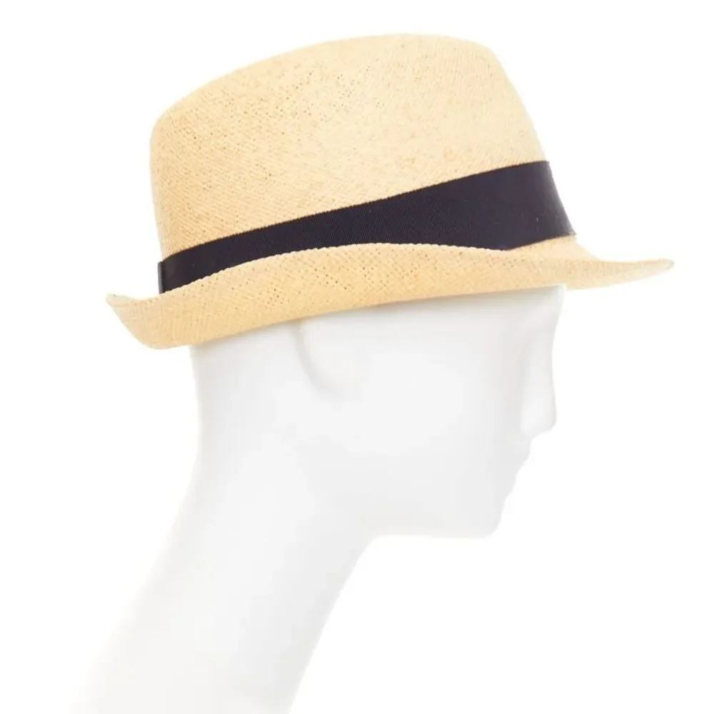 Chanel Straw Raffia CC Trilby Hat